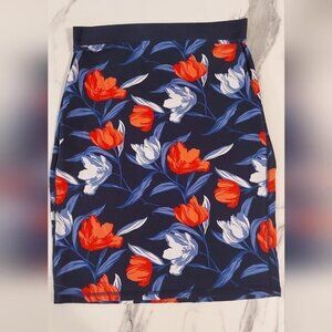 Old Navy Floral Print Pencil Skirt Office to Brunch Outfit Essential Preppy
